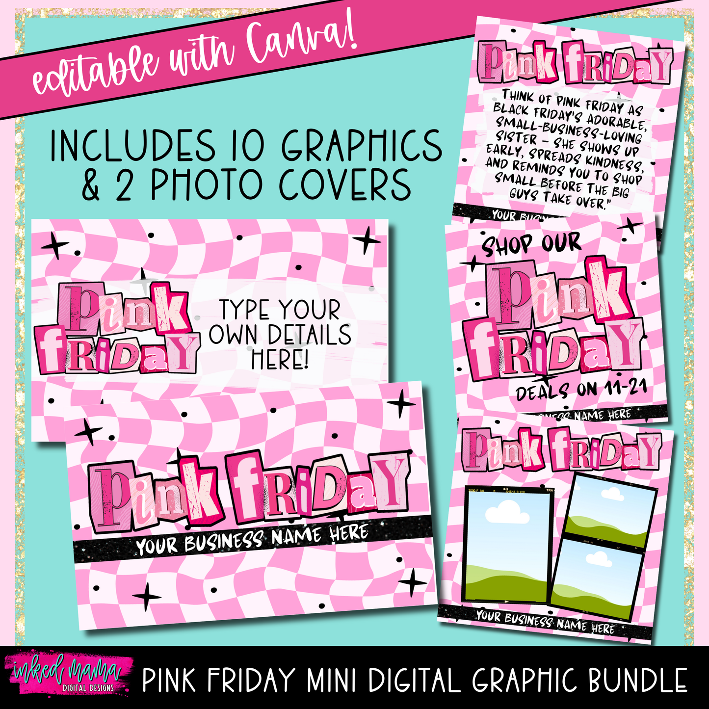 Pink Friday Mini Digital Graphic Bundle