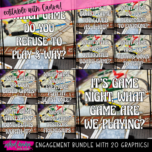 Board Games Mini Digital Graphic Bundle