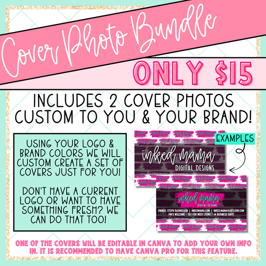Custom Cover Photo Bundle | Custom Small Business Digital Branding