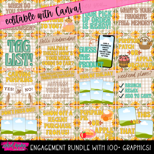 September 2025 Monthly Engagement Graphic Bundle