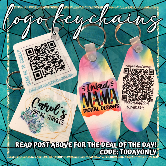 Keychain Logo/QR - Small Business Logo Products
