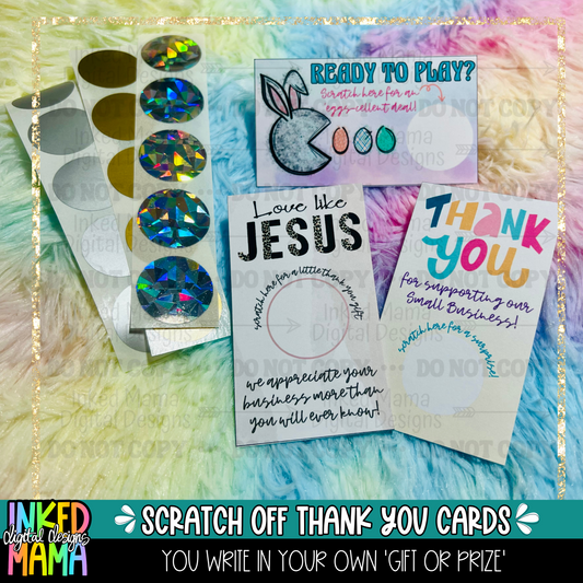Scratch Off Thank You Cards | Small Business Print Branding Products