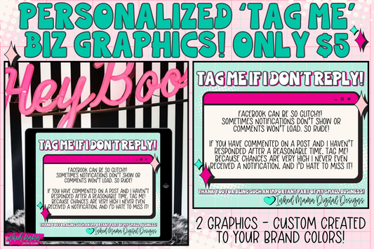 Tag Me (Social Media Notification Graphic) | Custom Small Business Digital Branding