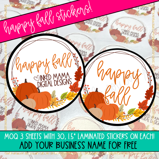 Happy Fall Sticker Sheets