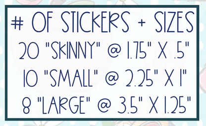 Name Stickers | First + Last Name Set | Back to School Supplies