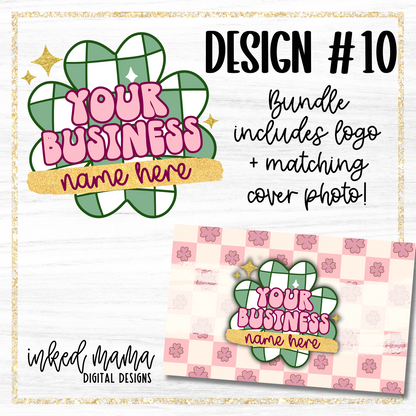 St. Patrick's Day Semi-Custom Logo + Matching Cover Photo | Small Business Digital Branding