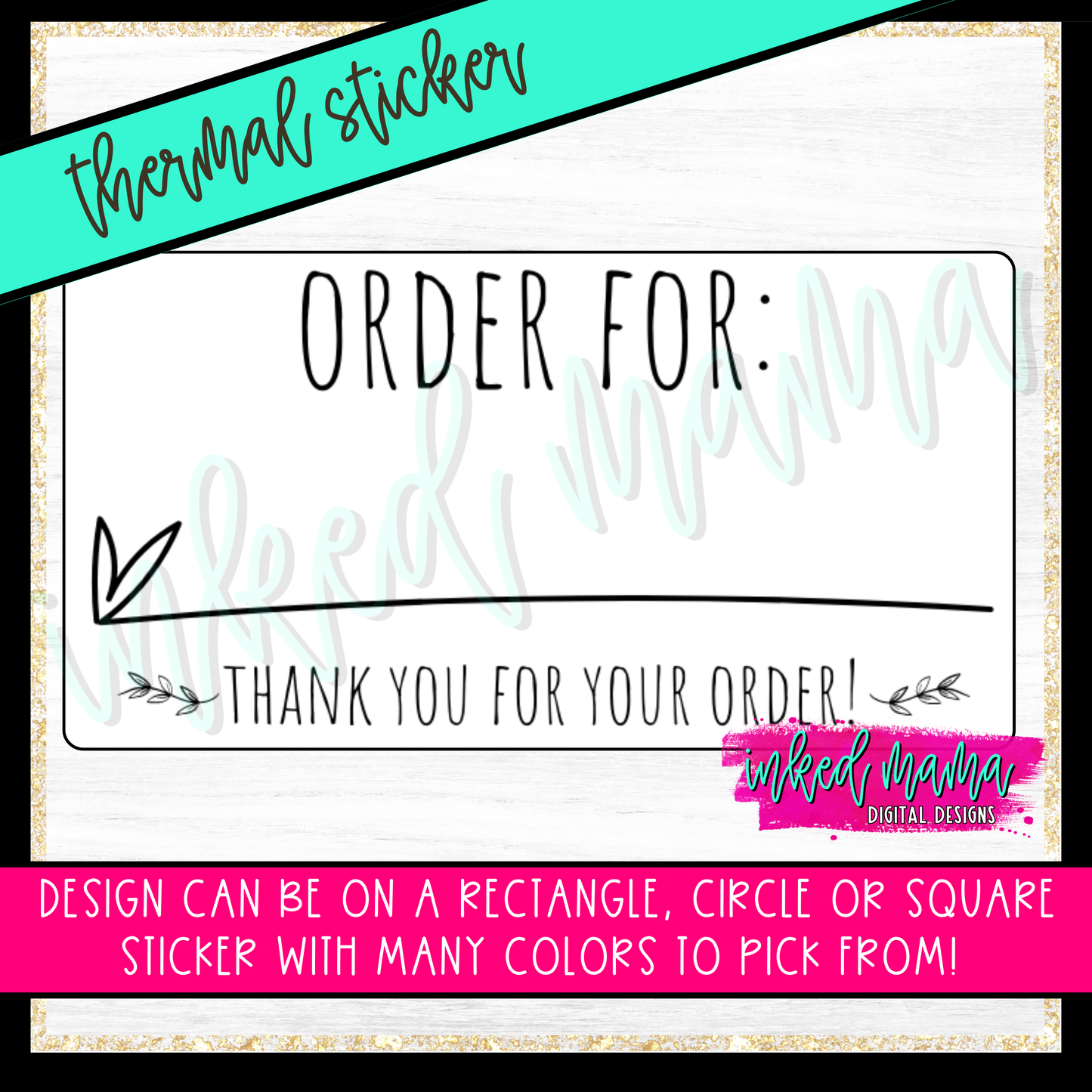 Order For: | Small Business Thermal Packaging Stickers