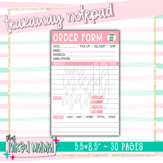 Order Form Tearaway Notepad