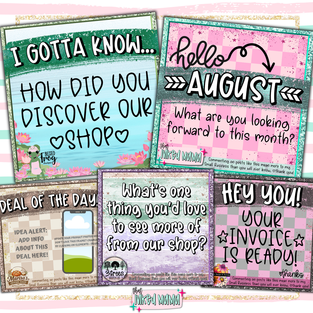 Semi-Custom Branded Engagement Graphic Bundle - 125 graphics