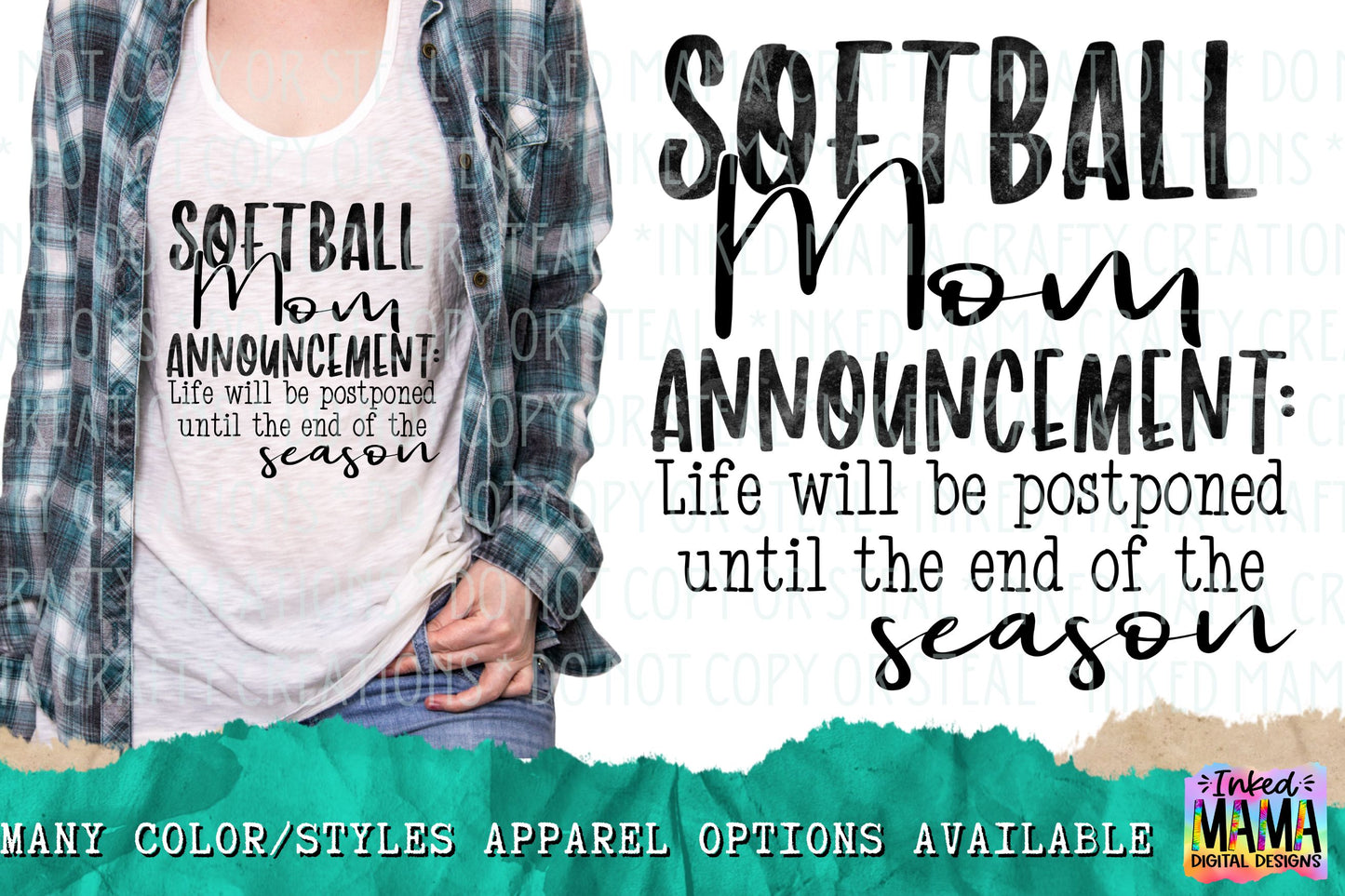 Softball Mom announcement: Life will be postponed until the end of the season - Sports Apparel