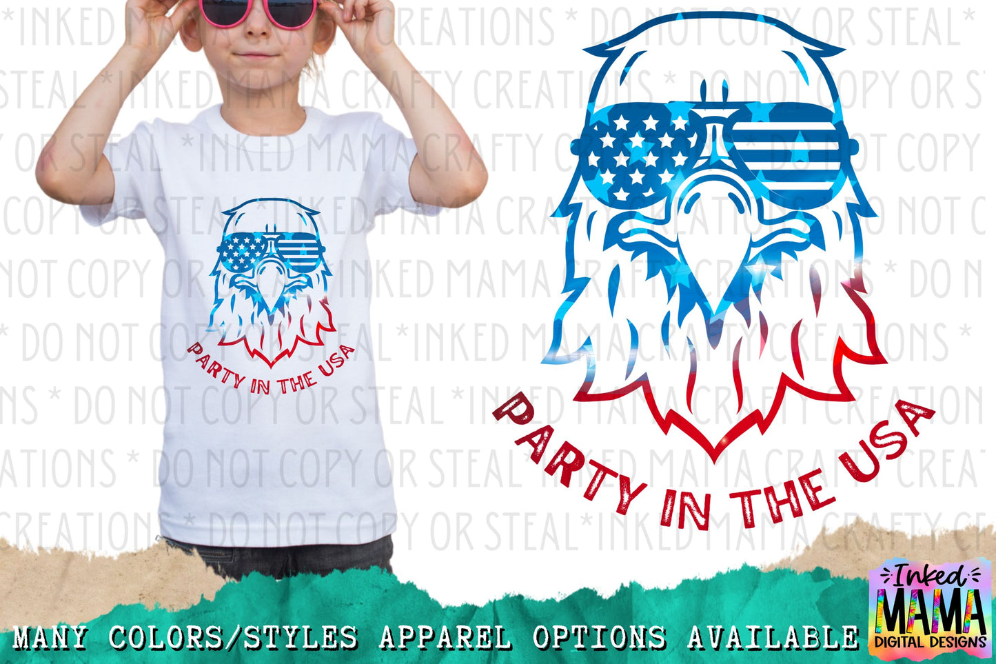 Party in the USA - Party Eagle - USA 4th of July - Apparel