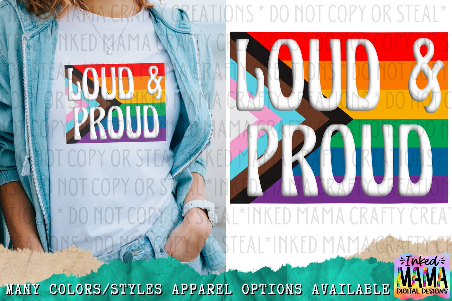 LOUD & PROUD - Pride Flag  - LGBTQIA+ PRIDE Apparel