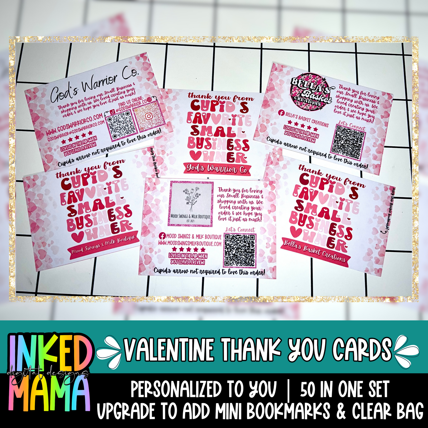 Cupid's Favorite Small Business Owner | Valentine thank you cards | Small Business Packaging Fillers