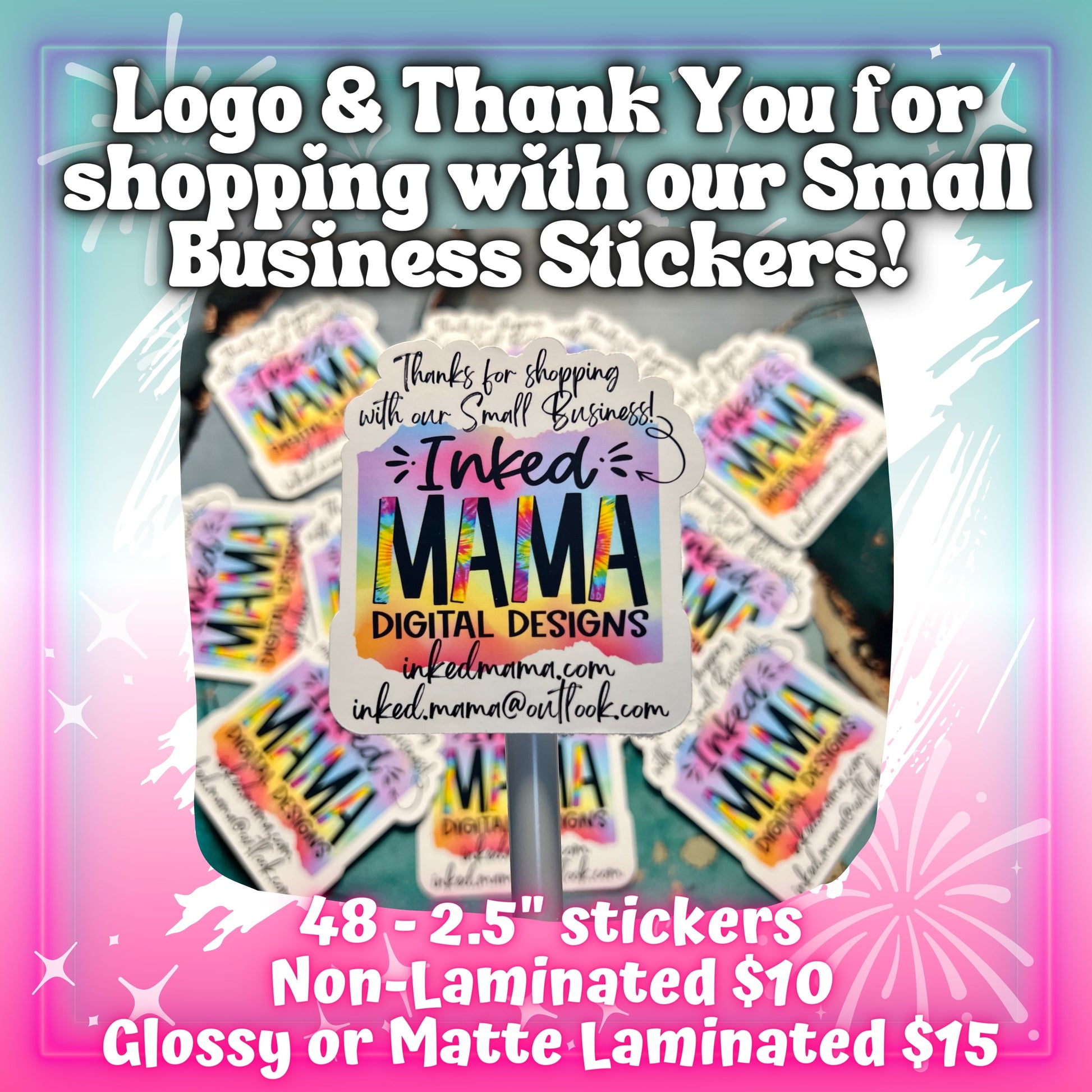 Logo & Thank you for shopping with our Small Business - Full Color Pri –  Inked Mama Digital Designs