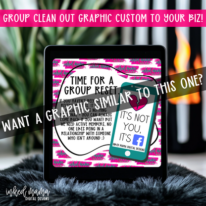 Group Reset - Clean Up Social Media Graphics | Custom Small Business Digital Branding