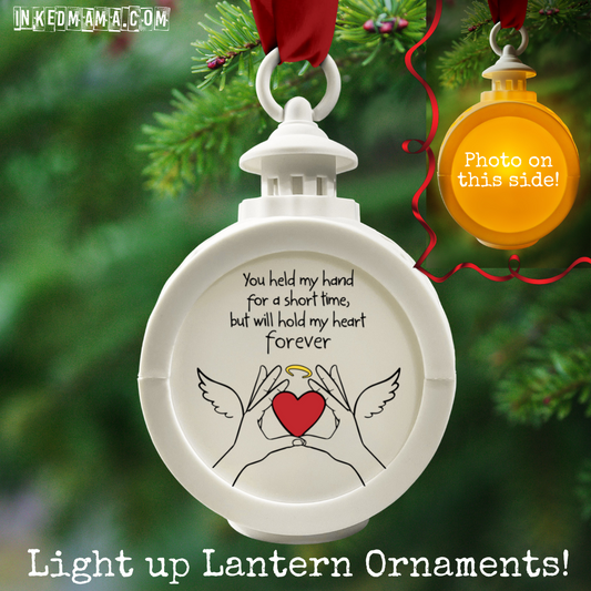 You held my/our hand - Light up Lantern Ornament