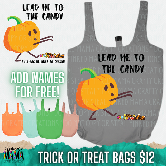 Lead me to the candy (pumpkin zombie) - Halloween Totes