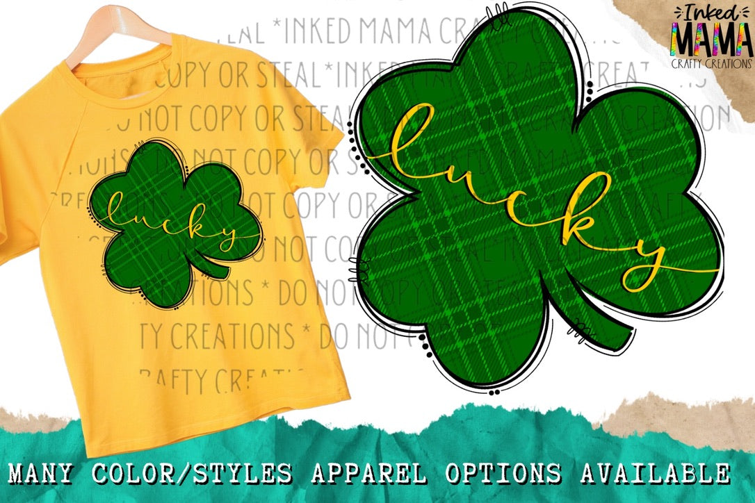 LUCK - Cat with tophat & sunglasses - St. Patricks Day - Apparel
