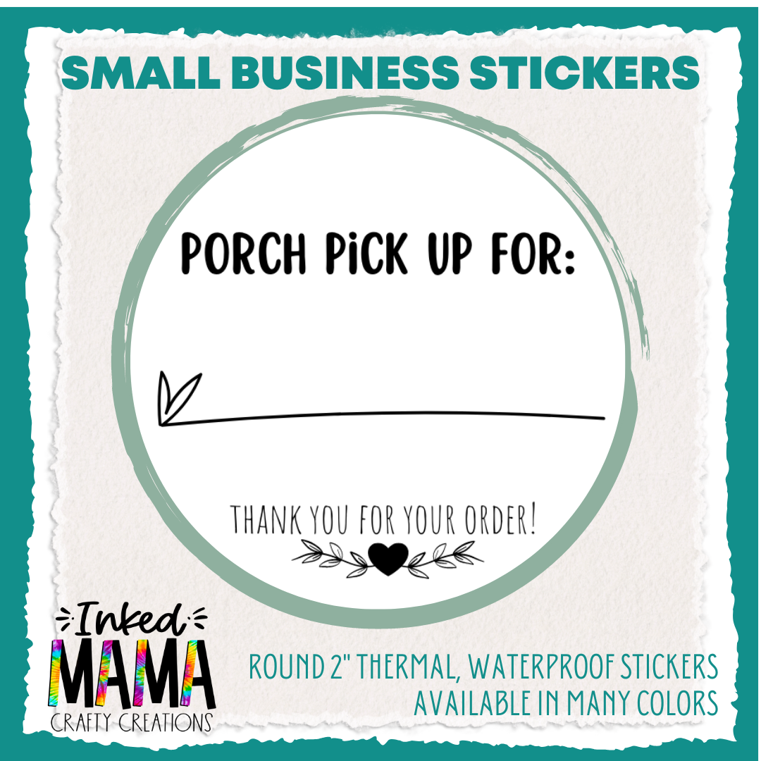 #C1 Pick Up Small Business Thermal Packaging Stickers - Increments of 50