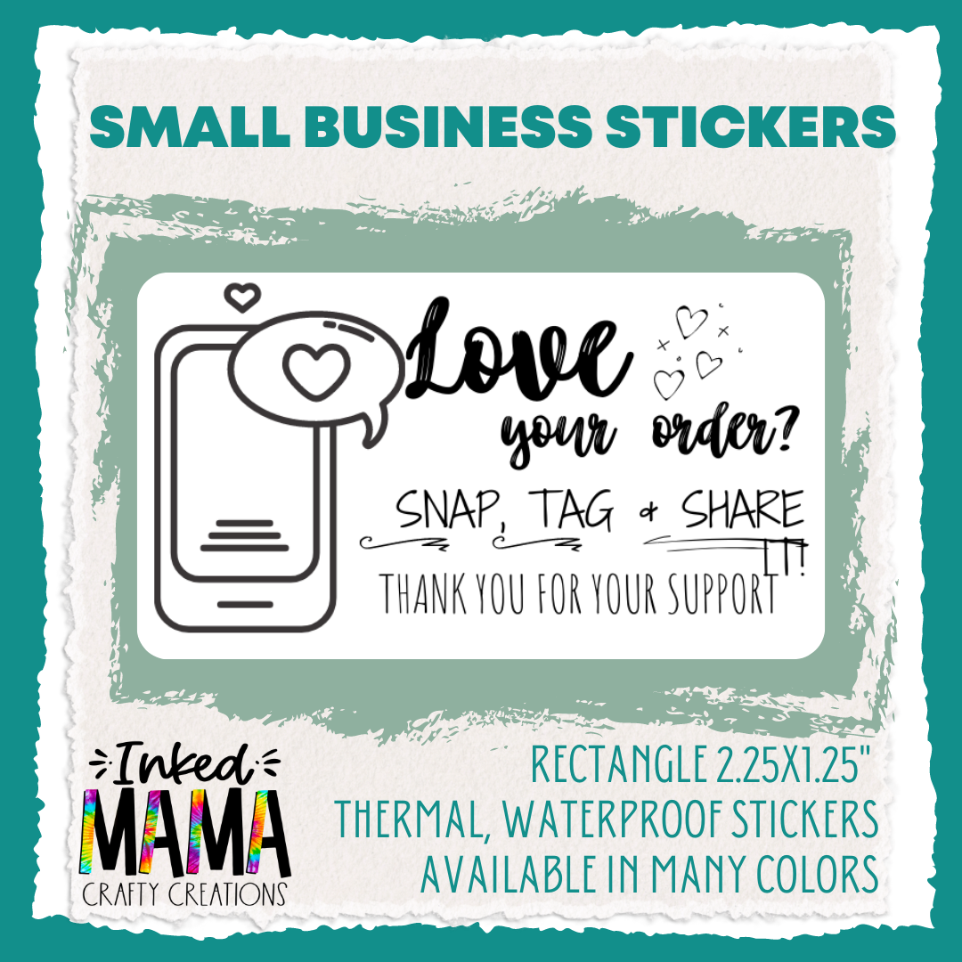 #R13 Happy Mail Small Business Thermal Packaging Stickers - Increments of 50