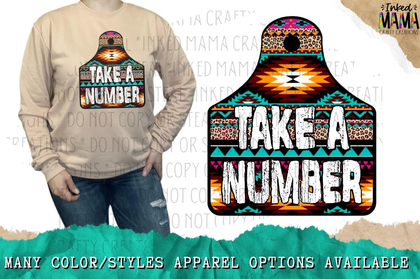 Take a Number - Cow Tag - Apparel