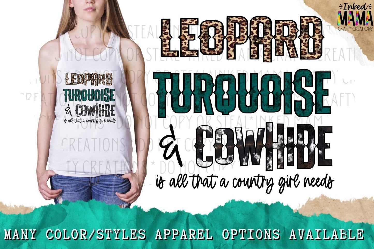 Leopard Turquoise & Cowhide. is all that a country girl needs -  Apparel
