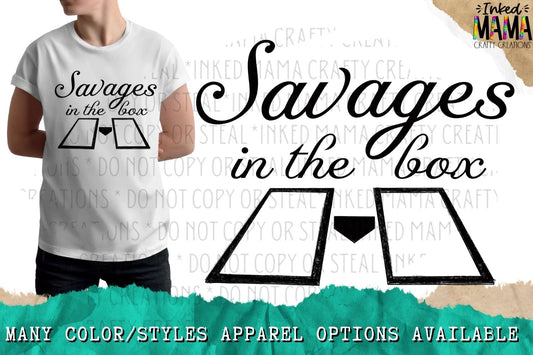 Savages in the box - baseball softball inspired - Apparel