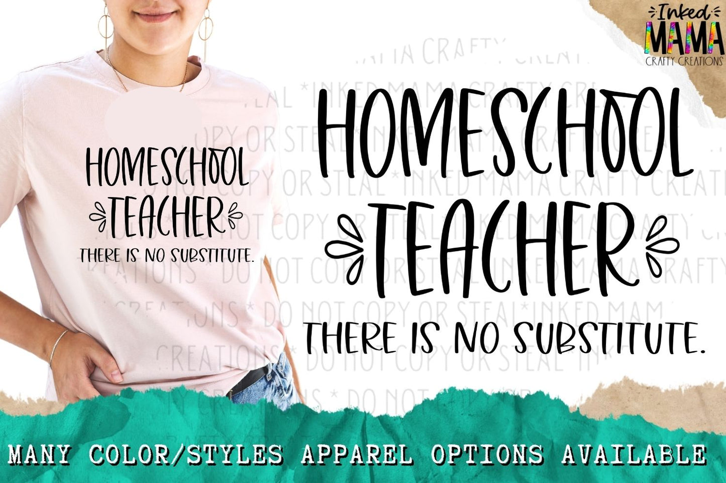 Homeschool Teacher - there is no substitute - Apparel